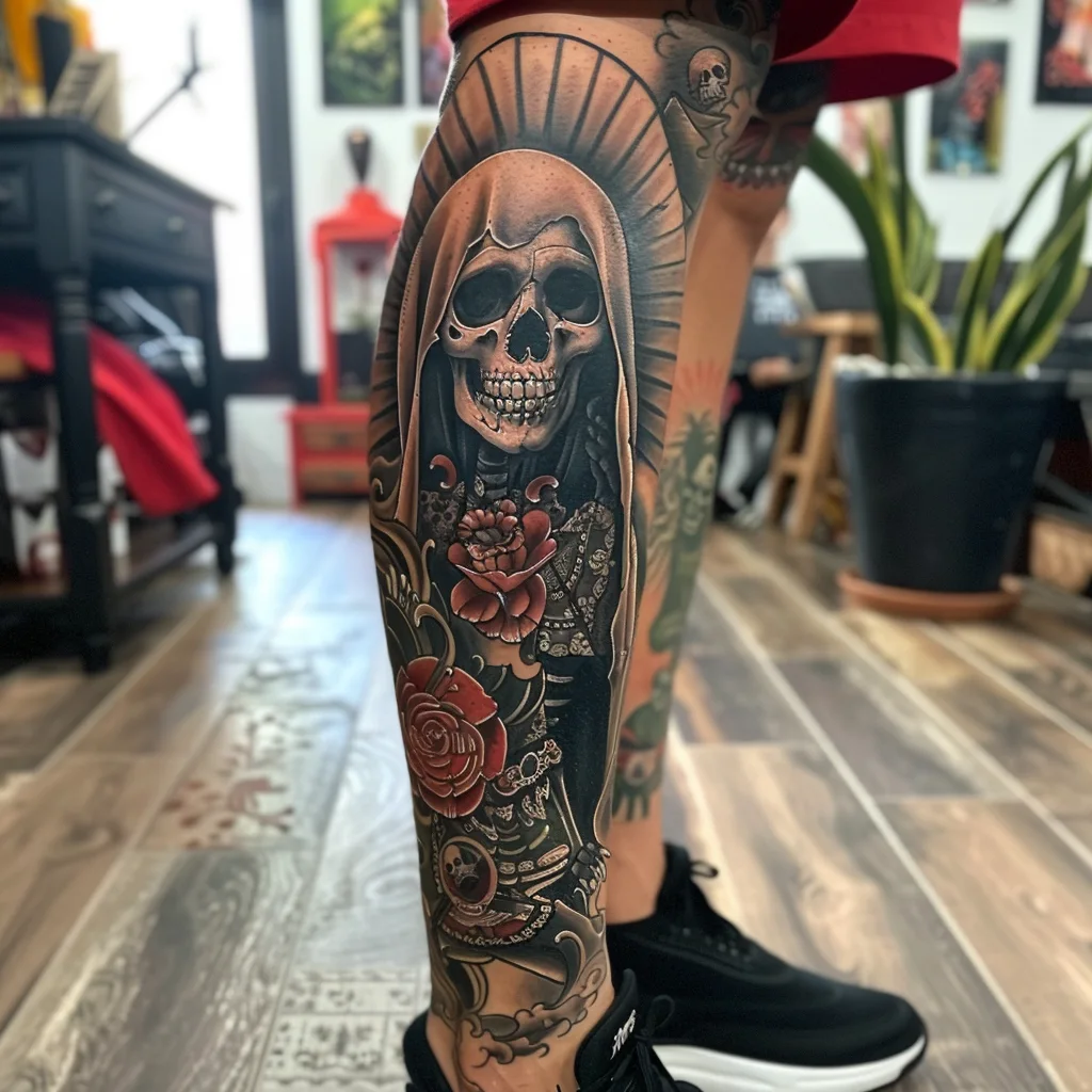 La Santa Muerte Tattoo Meaning | 90+ Santa Muerte Designs