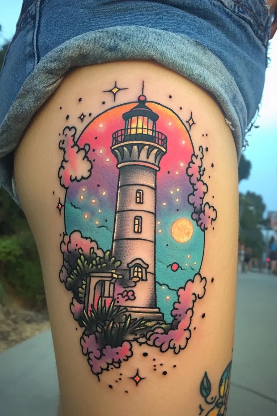 150+ Lighthouse Tattoo Ideas For Woman
