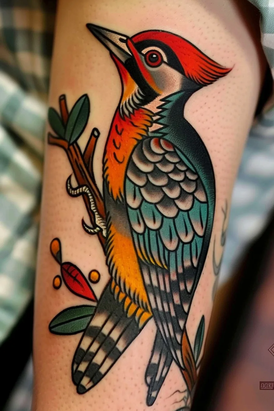 Meaning Of Woodpecker Tattoo | 150+ Woodpecker Tattoo Design Ideas