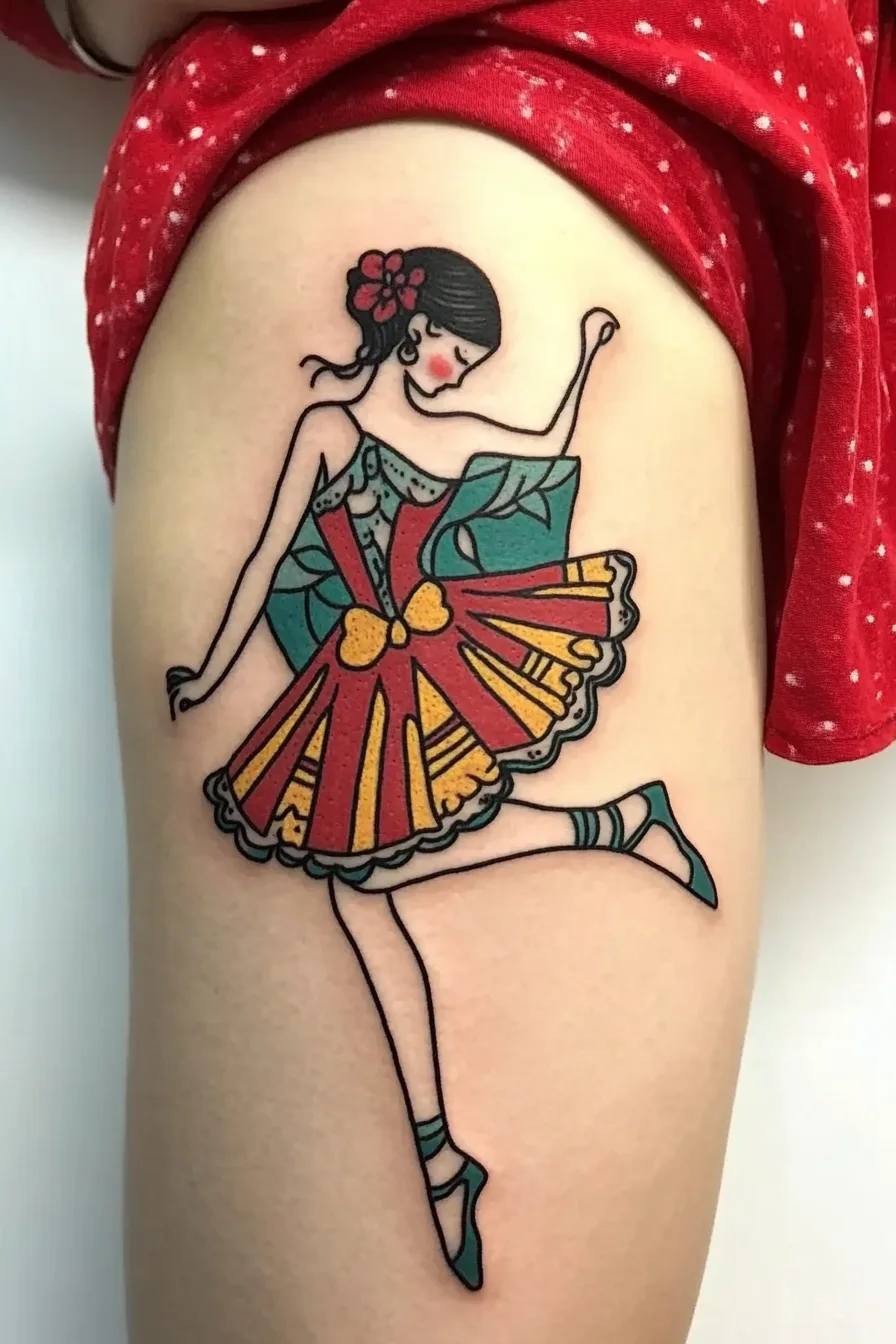 Ballerina Tattoo Design Ideas
