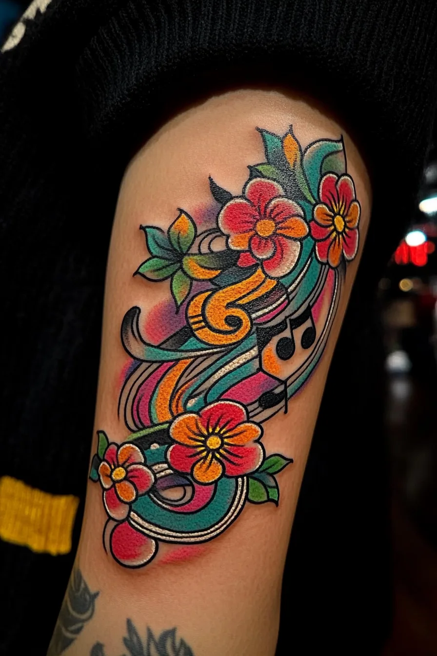 Music Notes Tattoo Ideas For Women