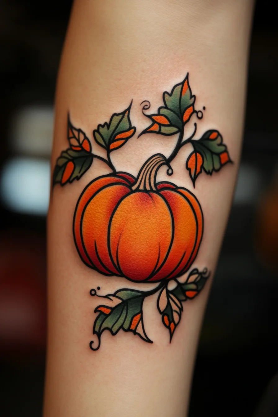 Meaning of a Jack-O'-Lantern Pumpkin Tattoo | 150+ Tattoo Designs