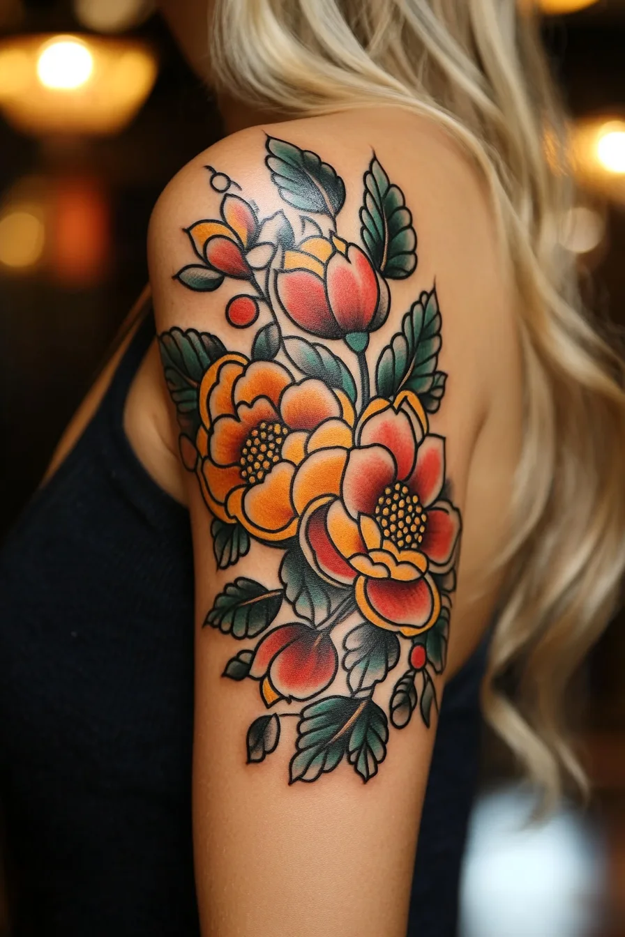 Woman Nature Sleeve Tattoo Ideas