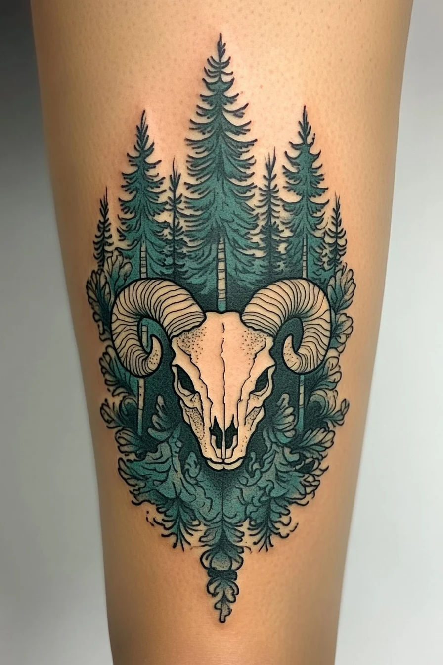 Bold Ram Skull Tattoo Ideas