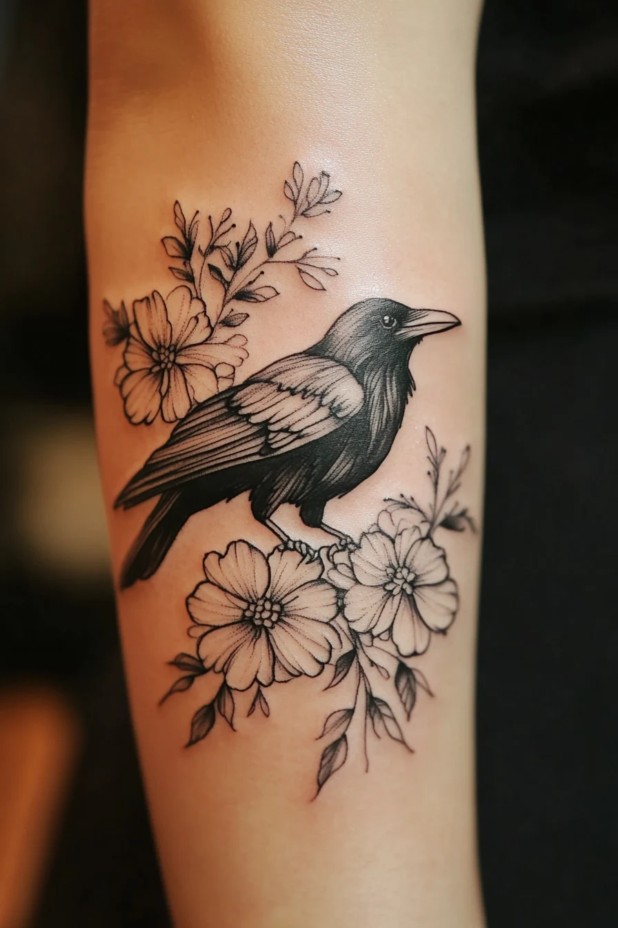 Meaning Of Raven Tattoo | 90+ Raven Tattoo Design Ideas