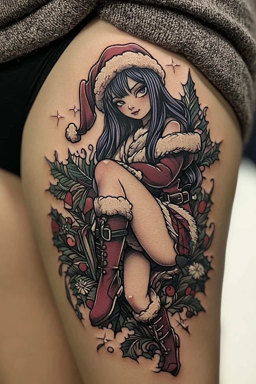 50+ Santa Claus Tattoos That Look Jolly