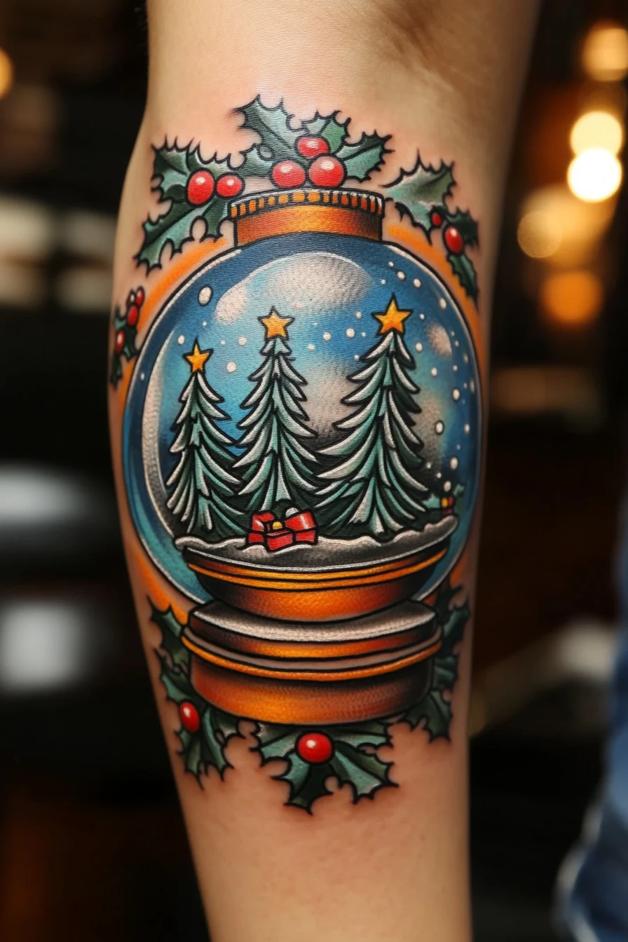 50+ Snow Globe Tattoos With Tiny Scenes