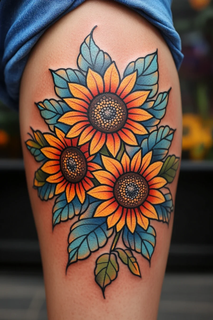 50+ Sunflower Tattoos That Look Happy