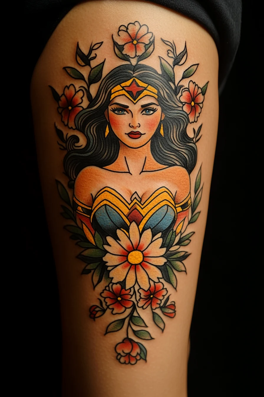 50+ Wonder Woman Tattoos for Super Fans