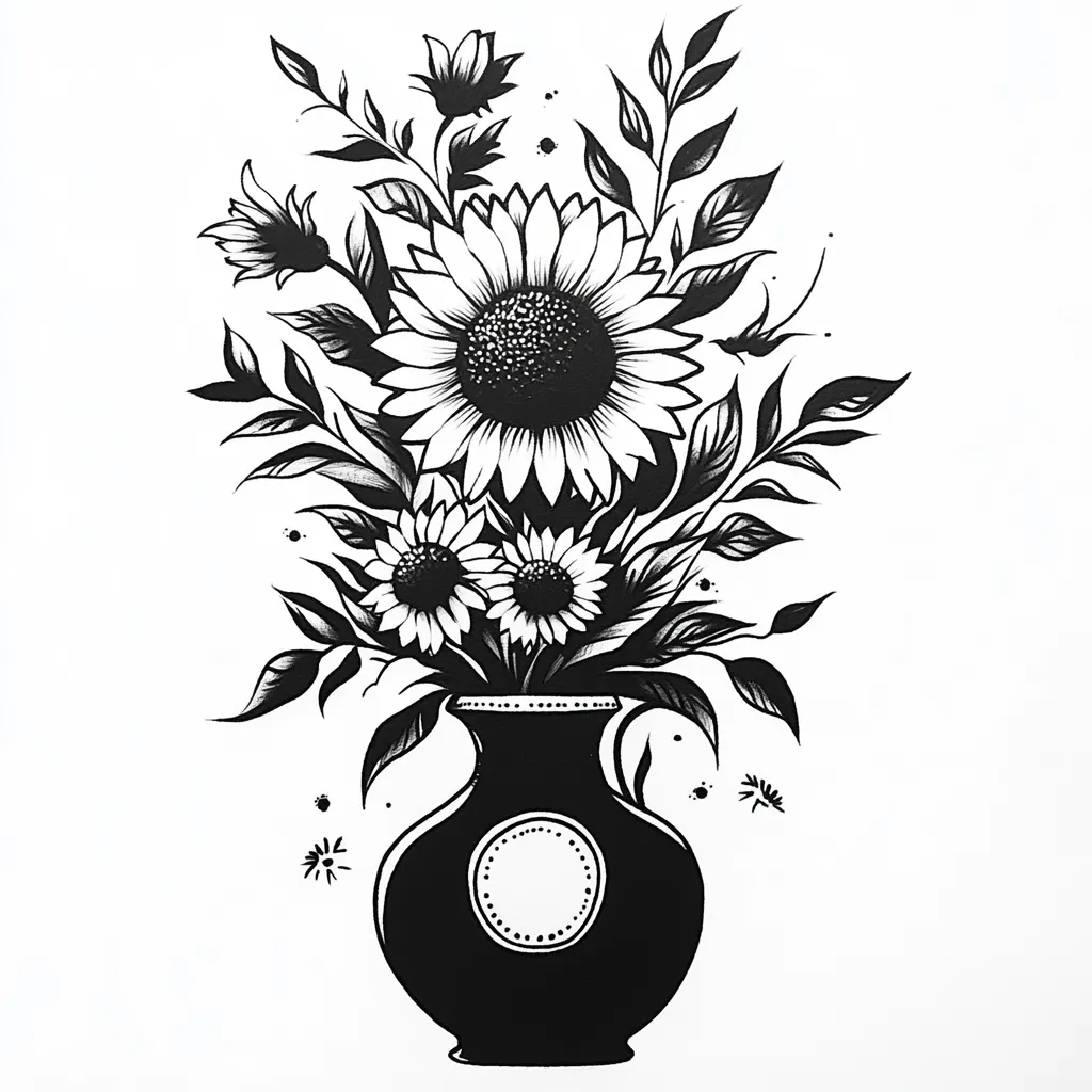 150+ Vintage Flower Vase Tattoo Design Ideas