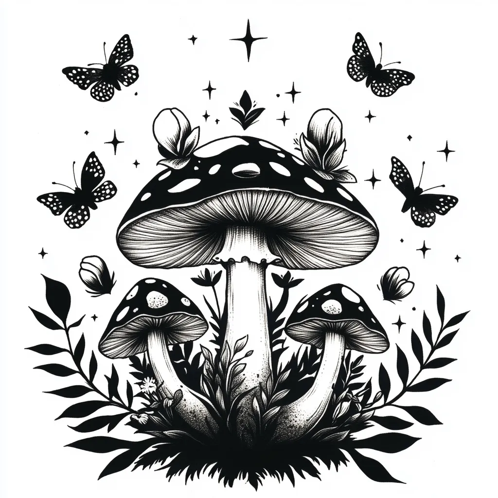 150+ Psychedelic Magic Mushrooms Tattoo Design Ideas