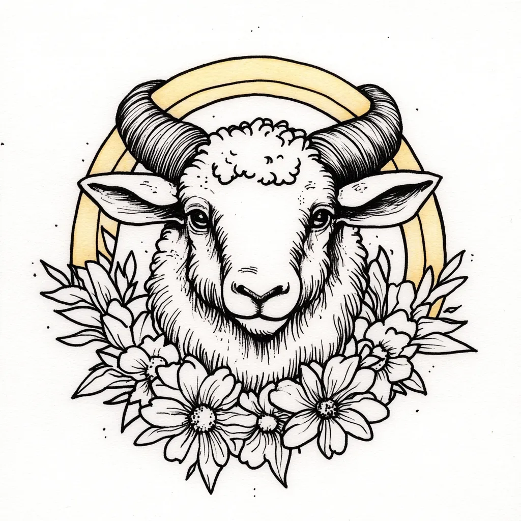 150+ Gentle Sheep Tattoo Design Ideas
