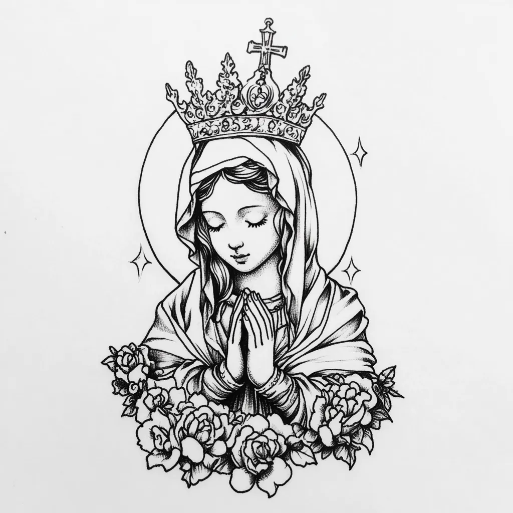 Meaning Of Virgin Mary Tattoo | 90+ Virgin Mary Tattoo Designs