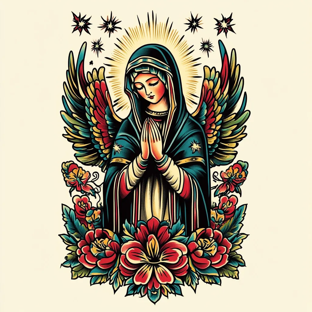150+ Holy Virgin Mary Tattoo Design Ideas
